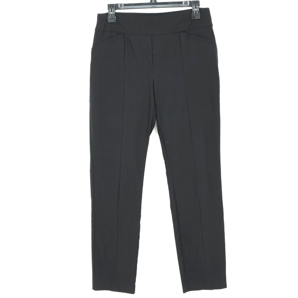 Chicos Pants 0.5 Short Womens 6 Black Brigitte So Slimming Elastic Waist New